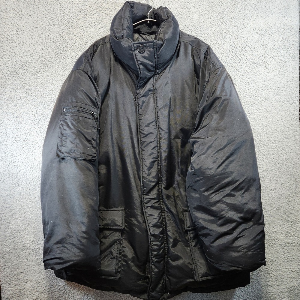 The Bare Fox Mens 4XL Black Puffer Parka Winter Jacket Duck Down‎ Winter As Is